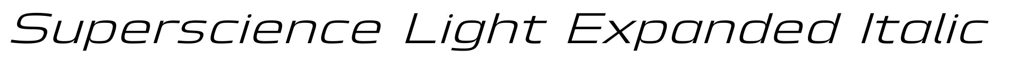 Superscience Light Expanded Italic image